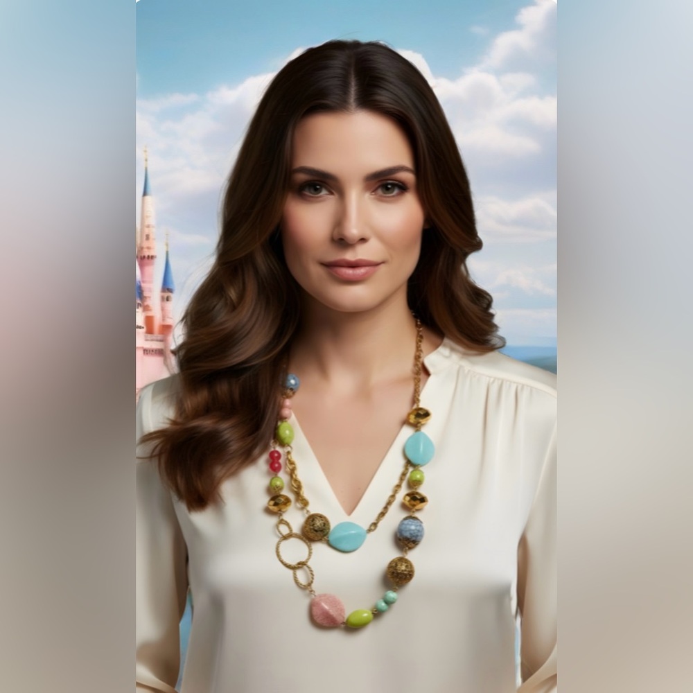 0110 Chic Multicolor Beaded Necklace